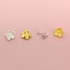 S999 Sterling Silver Flower Pendant with Gold Clasp for DIY Crystal Bracelet/Necklace Beading