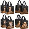8/32pcs black Christmas gift bag with handle,party hand-held gift bag, party gift bag, shopping mall bag, holiday party gift bag