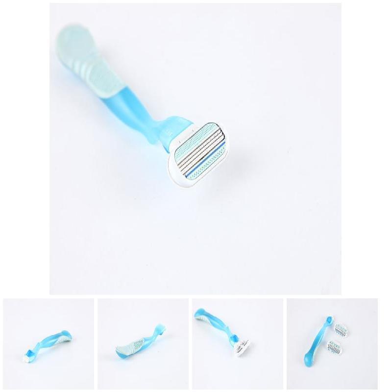 Buy Portable Three Layer Hair Removal Manual Razor Stainless Steel at