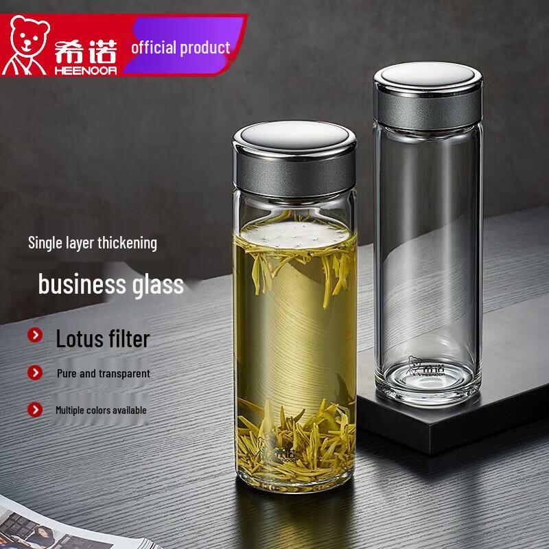 Xinuo Single-Layer Glass Water Bottle with Tea Infuser