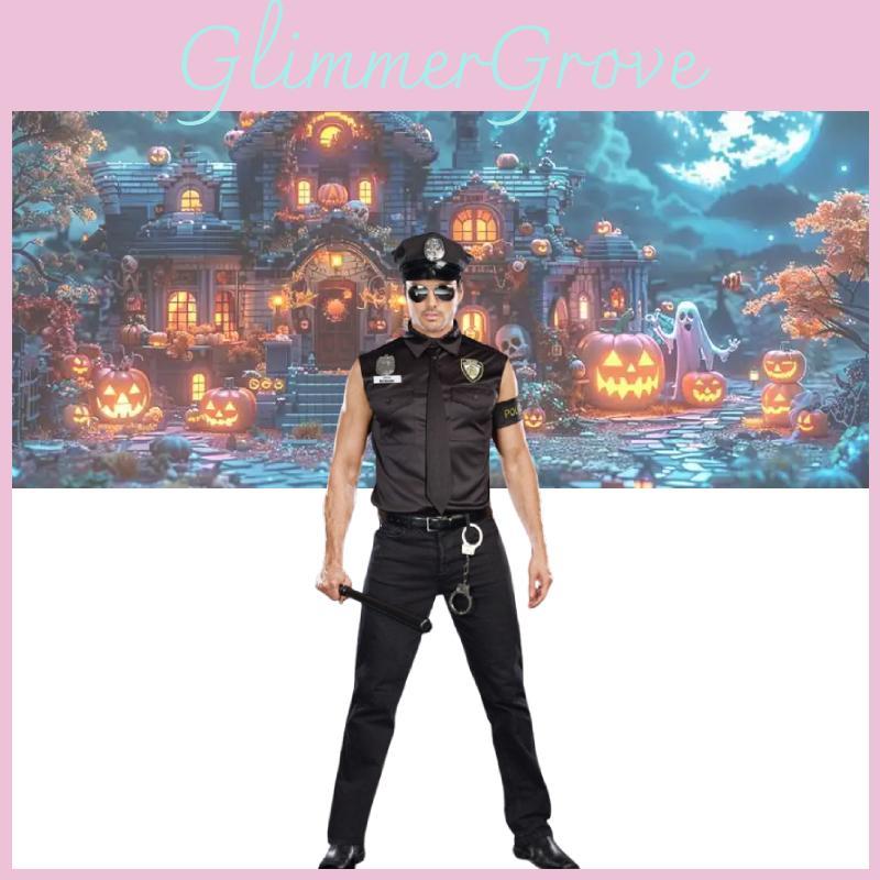 Adult Costumes Halloween America Police Dirty Cop Shirt Fancy Cosplay Clothing