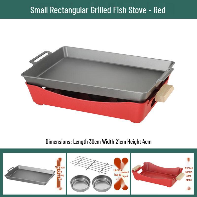 Commercial Multi-fuel Grilled Fish Roaster with Non-stick Pan
