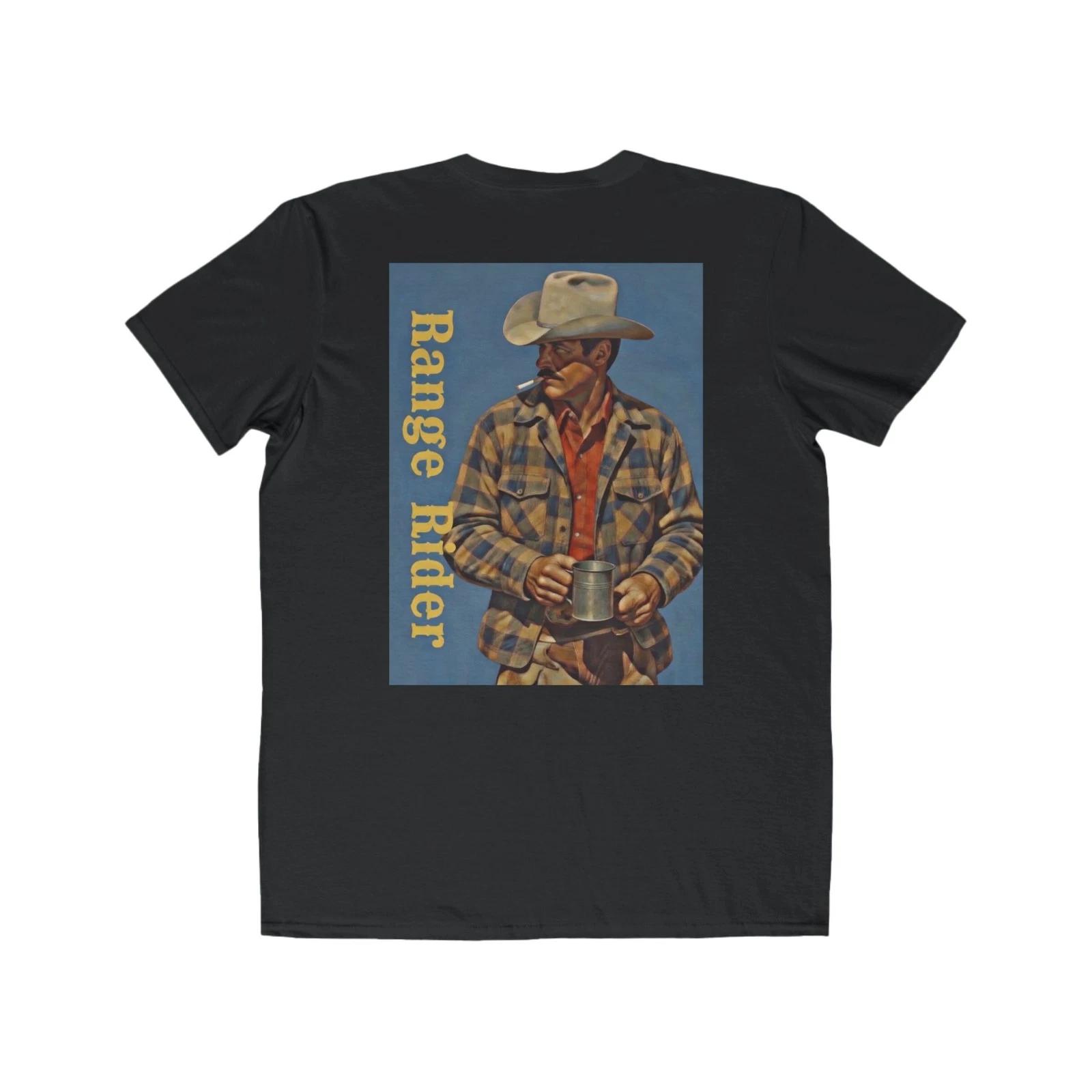 

Range Rider Western Cowboy Texas Old West Coffee Men s Tee 4XL