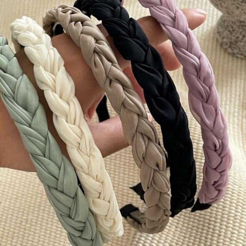 Twisted Handmade Braid Headband Hairband brown