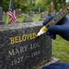 Precision Tip Stone Marker Tombstone Pen with Waterproof Fade-Resistant Fast-Drying Detailed Paint UV Resistant for Memorial Inscriptions And Monument