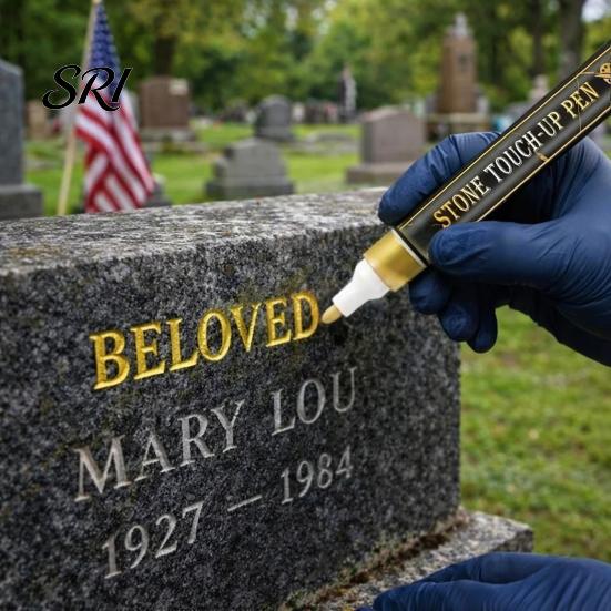 Precision Tip Stone Marker Tombstone Pen with Waterproof Fade-Resistant Fast-Drying Detailed Paint UV Resistant for Memorial Inscriptions And Monument