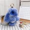 Jewelry Ornament Fluffy Toy Doll Plush Bunny Keyring Plush Bunny Keychain Rabbit Fur Keychain