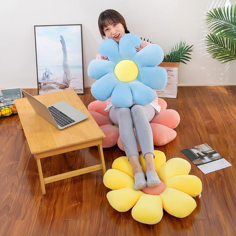Small daisy flower seat cushion office computer chair cushion sun flower tatami seat cushion petal throw pillow