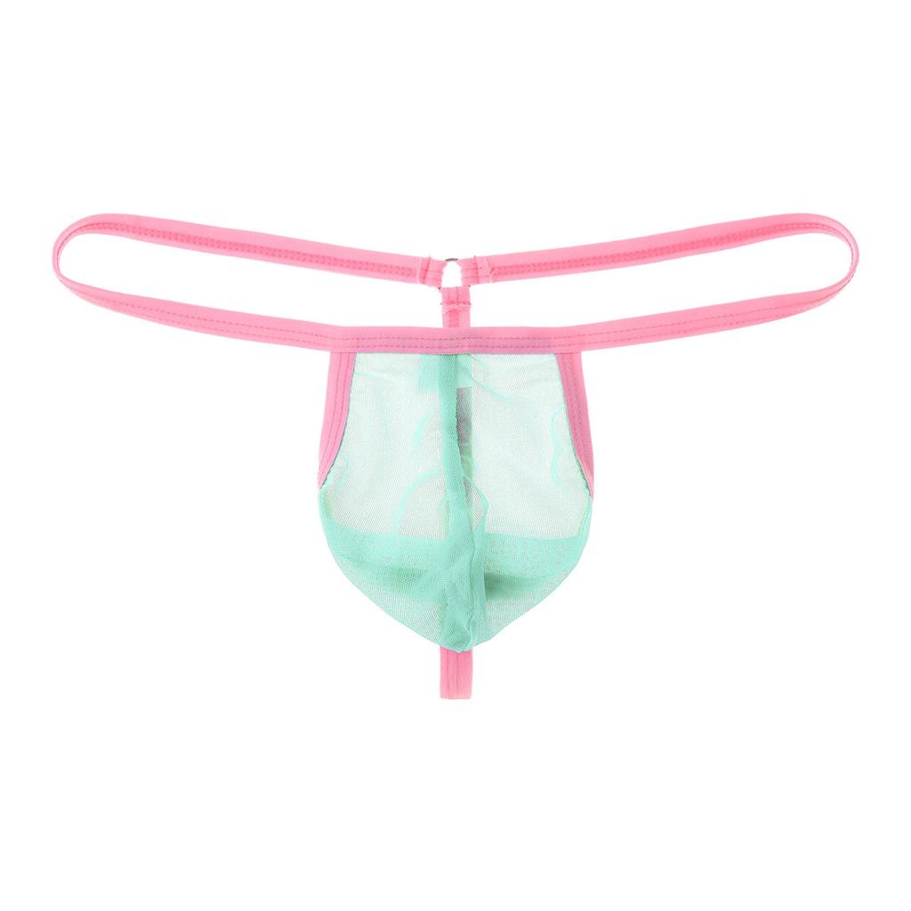 Pánské G-string Průhledné Mesh Bulge Pouch T-back Low Rise Tanga Sissy Spodní prádlo