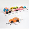 Children's Wooden Double-Layer Car Carrier & Transforming Tool Truck, Educational Toy