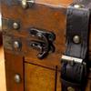 European Style Vintage Suitcase Lightweight Wooden Storage Box W/Handle Treasure Jewelry Chest Storage Case for Home Travel