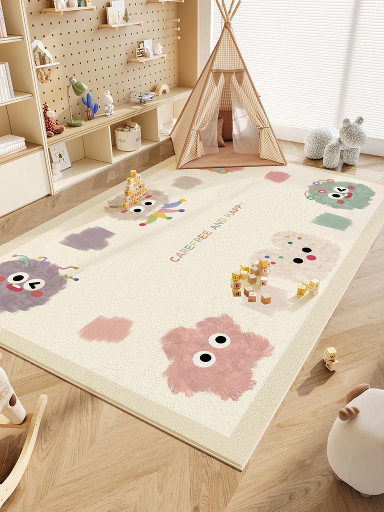 Modern Minimalist  Carpets for Living Room Cute Cartoon Bedroom Decor Rug Fluffy Soft Children's Room Carpet Home Plush Door Mat