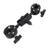 Double Clamp Mount Bracket with 360 Degree Ballhead Articulating Arm Umbrella Holder Camera Clamp Pole Clamp for