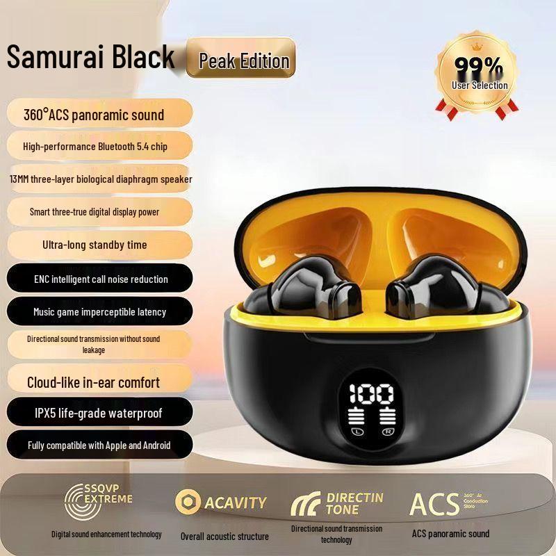 Hot-Selling Wireless Bluetooth Earphones: Long Battery, Digital Display, Low Latency, Universal Fit for Smartphones