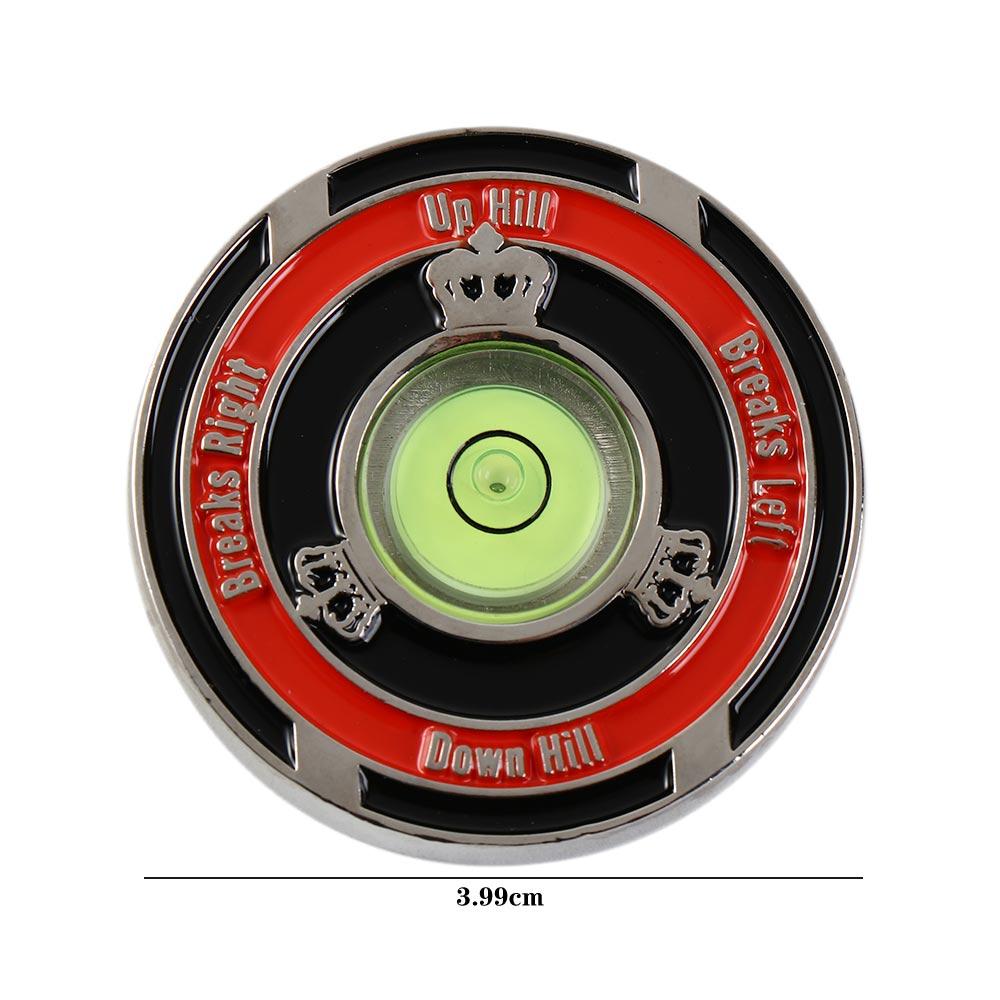 Two-sided Golf Green Reader Kirsite Golf Ball Marker Training Aids Golf Hat Clip Marker Boys