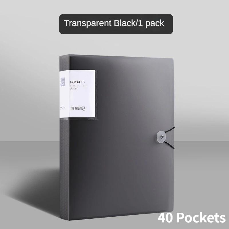 A4 Color Transparent Folder Document Large Capacity Dustproof Waterproof File Organizer Score Test PaperHolder Student File File