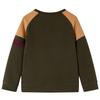 Sweatshirt pour enfants kaki foncé et camel 92/104/116/128/140
