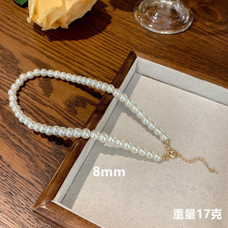 French Entry Luxury Imitation Pearl Unisex High-end All-match Collarbone Chain Fashionable Overlapping Bamboo Sweater Chain