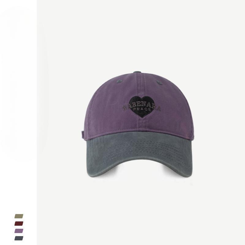 

Ретро Любовь Вышивка Колорблок Высокое качество Бейсболка для женщин с широкими полями Подходит для квадратного лица Большой обхват головы Бейсболка Adjustable