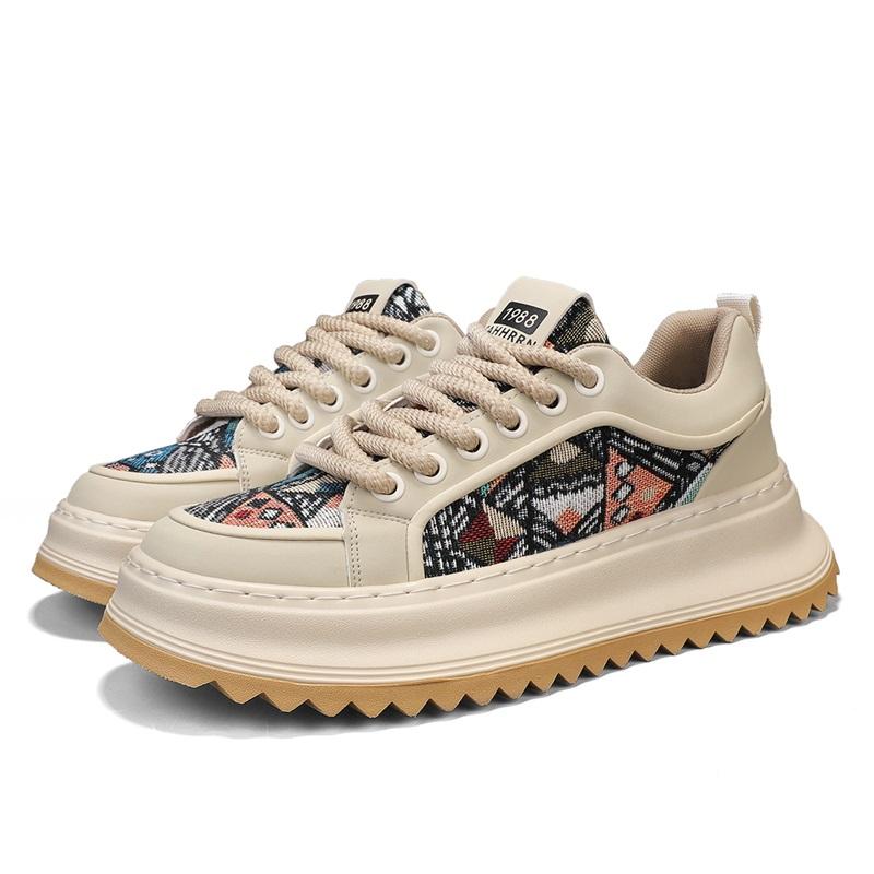 Fashion luxury Men's baseball shoes Platform Leather letter waterproof Male sneakers comfort non-slip Running shoes