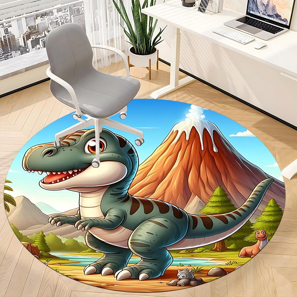 1pc Dinosaur Adventure Chair Carpet for Office, Non-slip, Soft and Durable Office Rug for Decoration, Perfect for Office yy251229184