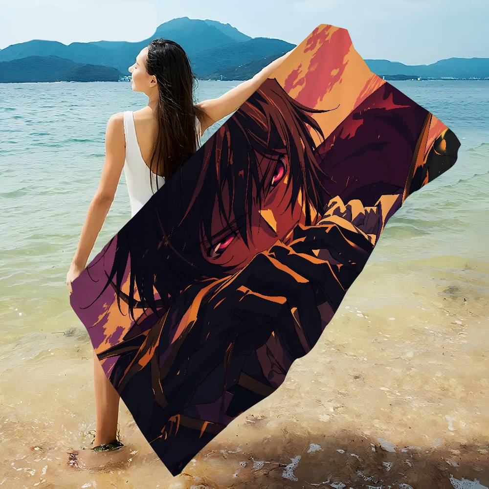 C-Code-Geass L-Lelouch Microfiber Beach Towel Absorbent Quick Dry Soft Yoga Swimming Resort Mountain Climbing Towel