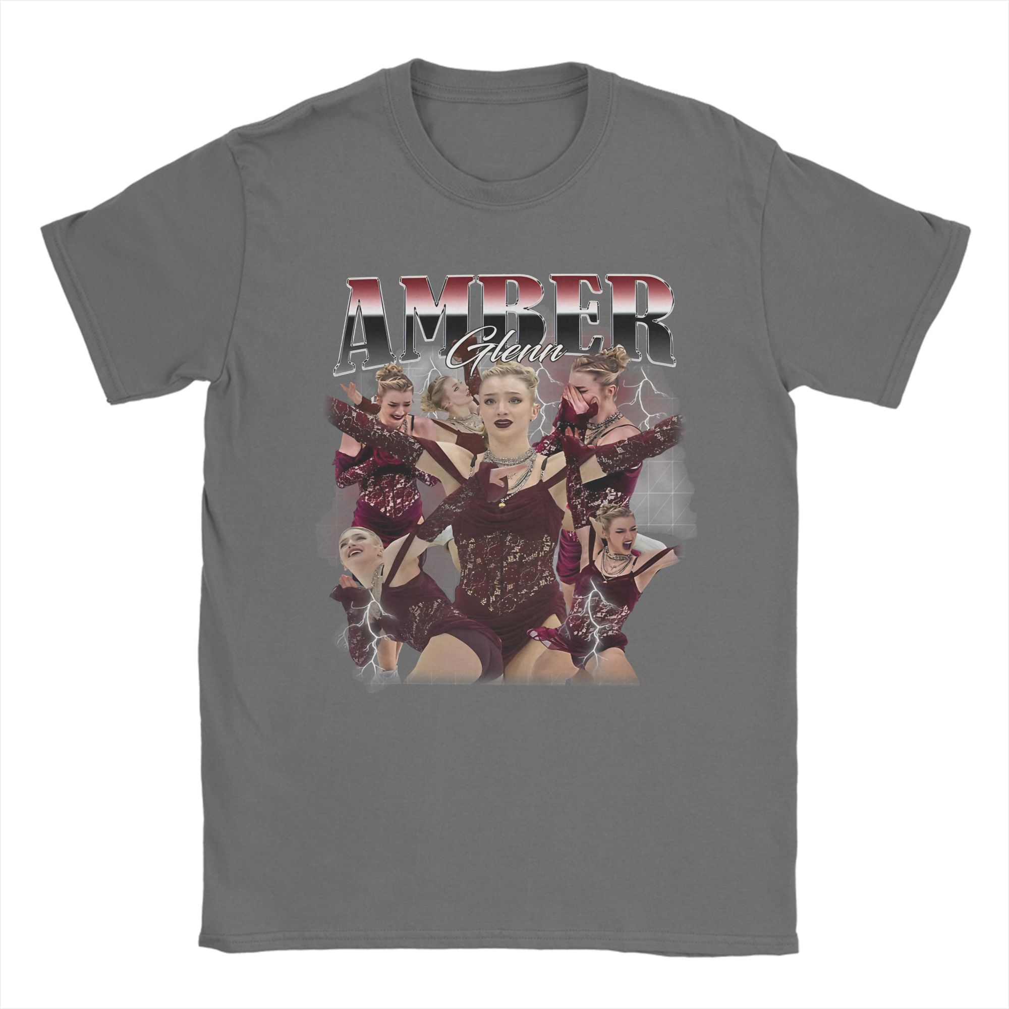 

Amber Glenn Figure Ice Skating Merch Unisex T Shirts Pure Cotton Tee Graphic Tshirt Clothing 4XL