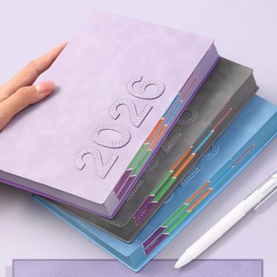 A5 2026 Agenda Book Textured PU Calendar Book English Version Planner Reminder Planner Notebook Daily Planner To Do List