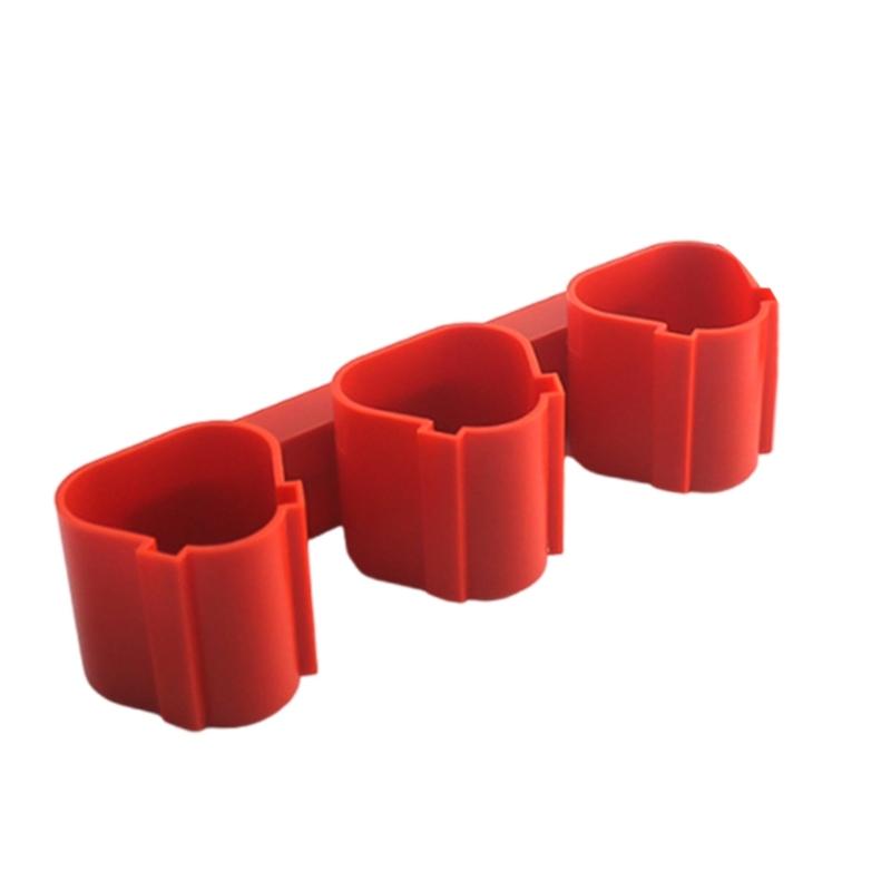 

3Slot Battery Holder Tool Storage Bracket for 12V Batteries Storage Holder Easy Installation Durability Plastic Design
