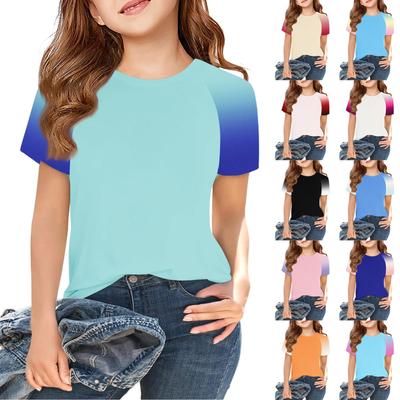 Toddler Girl Boy T-Shirts Kids Top Boys And Girls Printed Short Sleeved T-shirt 2-12Y