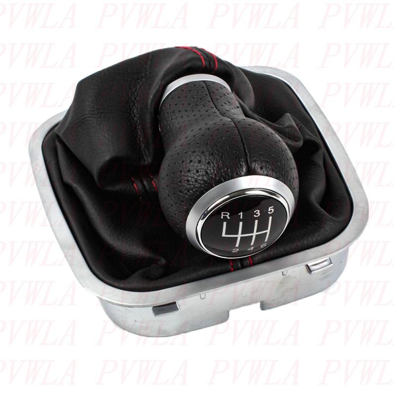 For VW Polo 6R 6C Sedan Hatchback 2011 2012 2013 2014 2015 2016 2017 6 Speed Gear Stick Shift Knob With PU Leather Boot