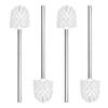 4Pcs Stainless Steel Handle Toilet Brush Bathroom Toilet Cleaning Replacement Brush Toilet Bowl Cleaner Tool Enduring
