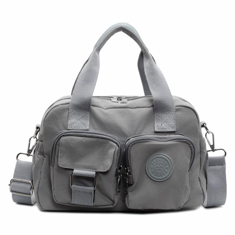 New Casual Nylon Canvas Handbag Large Capacity Shoulder Bag Multi Pocket Pillow Bag Fashion Messenger Bag