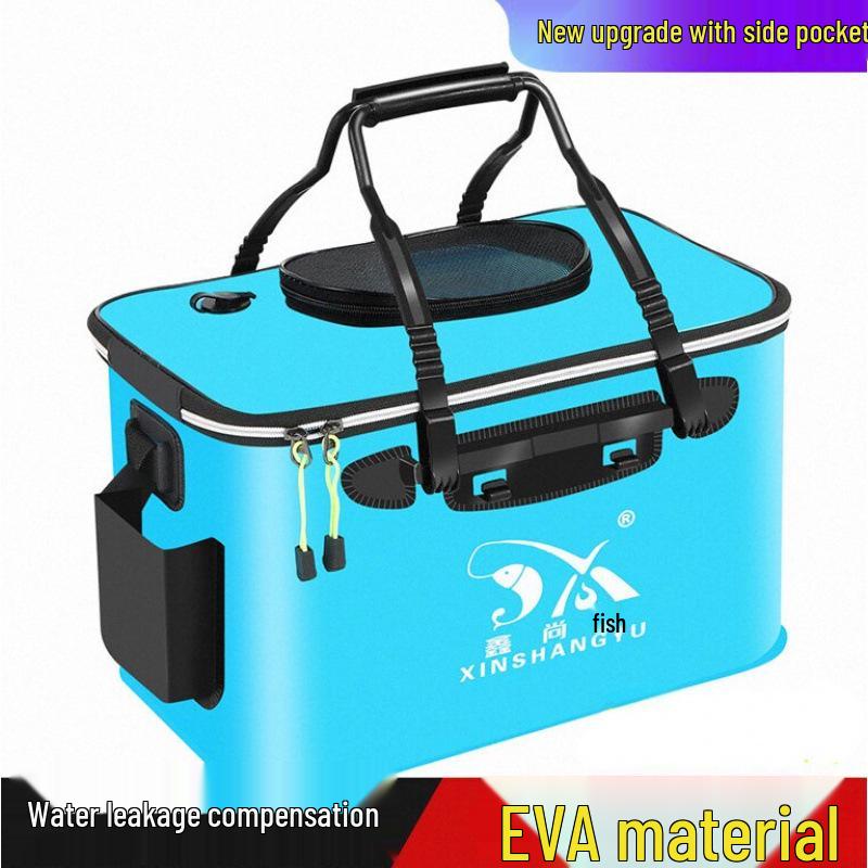 Faltbarer Fischeimer mit Deckel - Aufbewahrungs- & Transportbehälter für lebende Fische, Langlebig & Verdickt, Kostenloser Versand