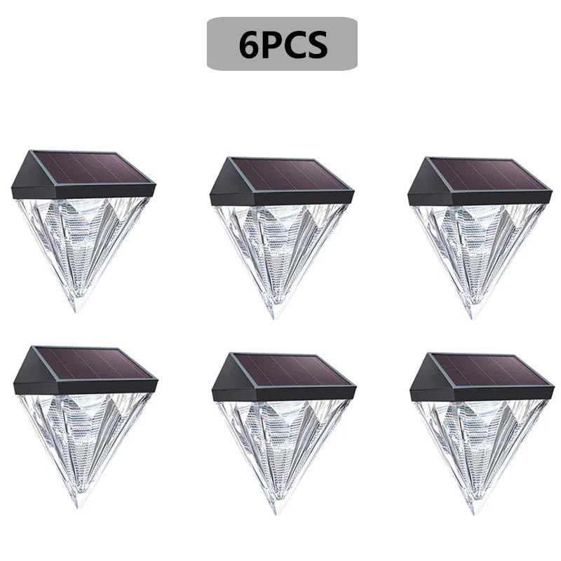 

1500 лм водонепроницаемые наружные светильники для ступеней, садовые настенные светильники на солнечных батареях для патио, светильники для ограждений на лестничных колоннах, светильники на солнечных батареях для террас 1500LM-6PCS