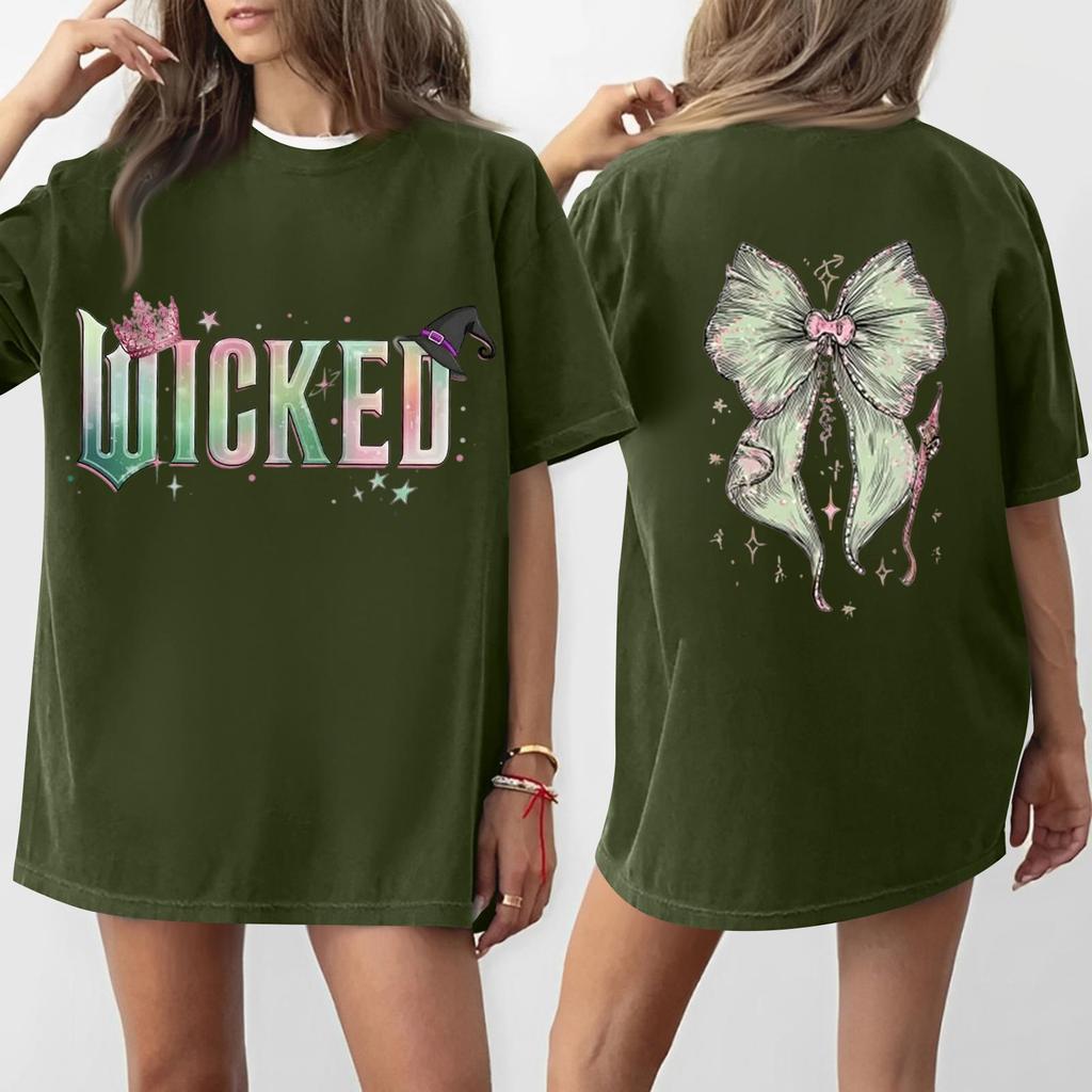 Women's Casual Fashion Round Neck Printed Short Sleeve T-Shirt Top