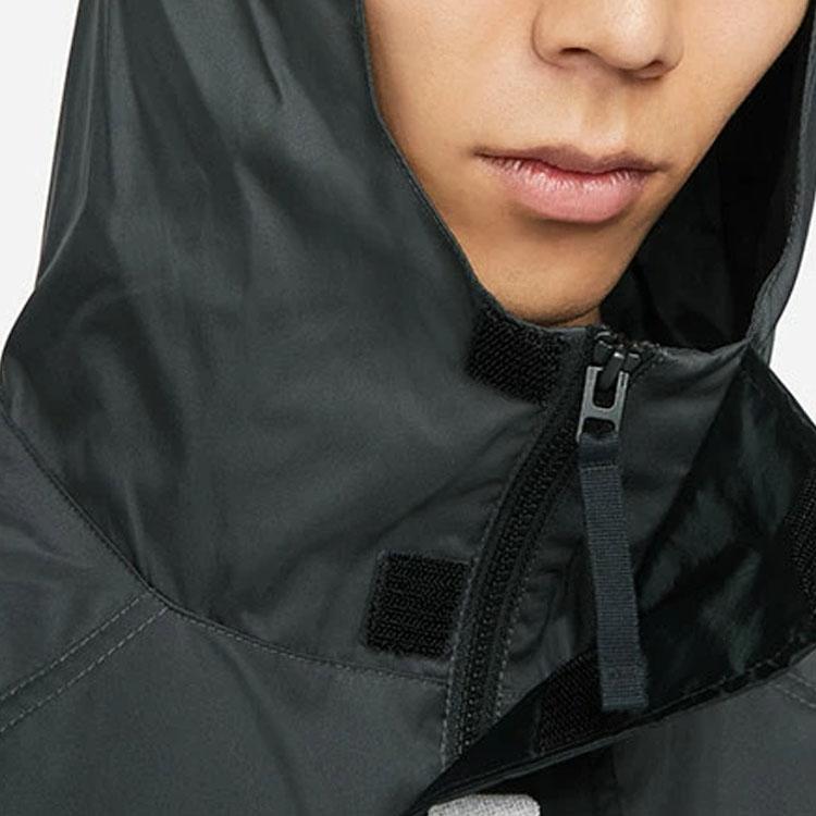 Nike Logo Loose Fit Long Sleeve Hoodie Jacket Men Jackets Charcoal-Gray DA0272-010