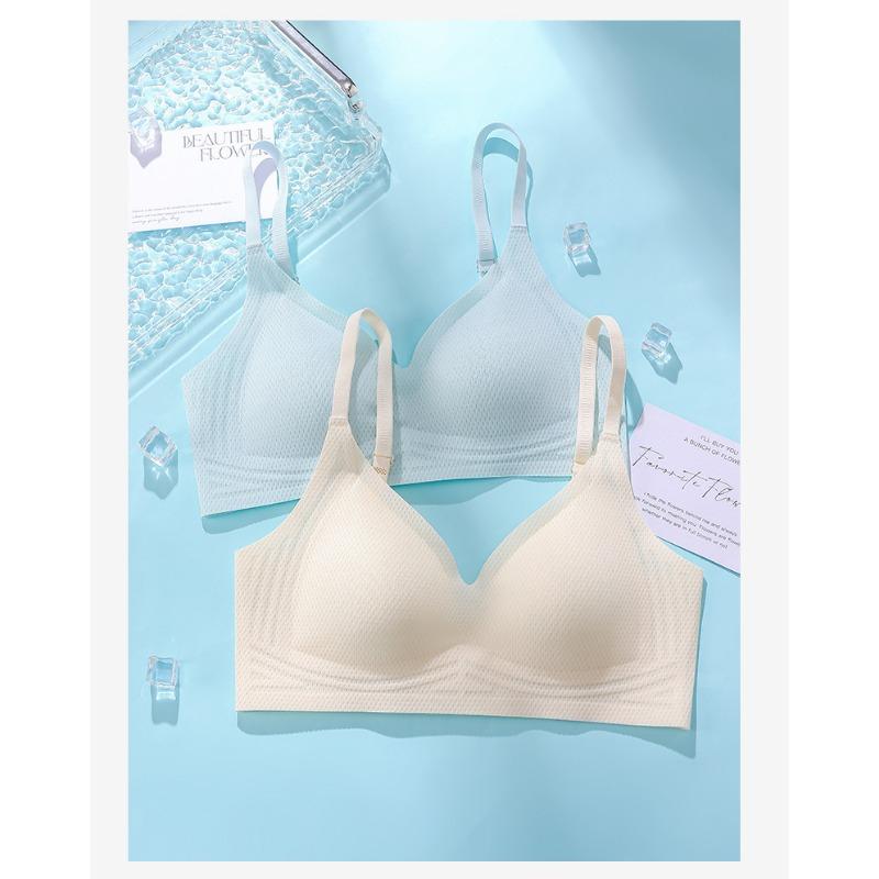 Women Summer Seamless Gathered Anti Sagging Breathable Comfortable Bra