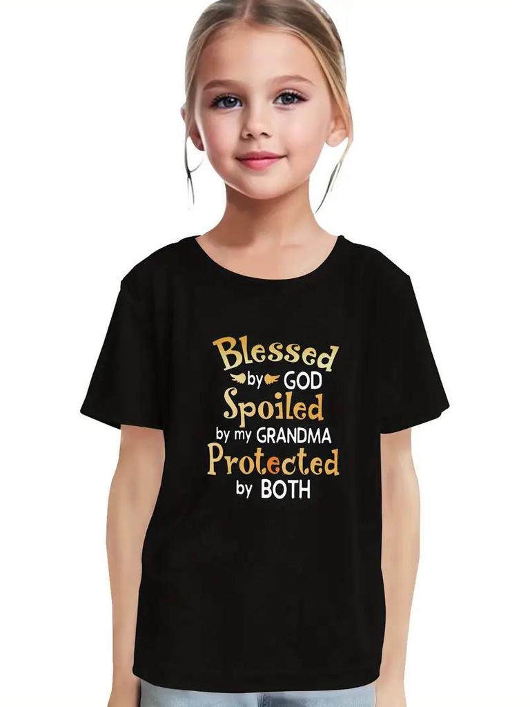 Pure Cotton Solid Color Children's Short-Sleeve T-Shirt for Girls and Boys