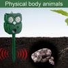 Ultraschall Solar Tierabwehr, Abwehrmittel Garten Außenbereich, Ratte, Eichhörnchen, Stinktier, Maulwurf, Hund, Katze, Wasserdicht mit Bewegungsmelder