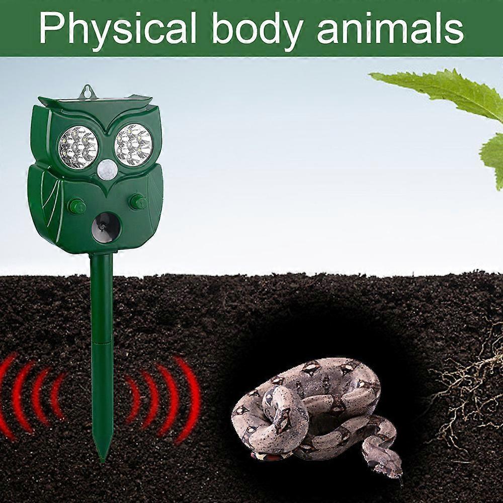Ultraschall Solar Tierabwehr, Abwehrmittel Garten Außenbereich, Ratte, Eichhörnchen, Stinktier, Maulwurf, Hund, Katze, Wasserdicht mit Bewegungsmelder