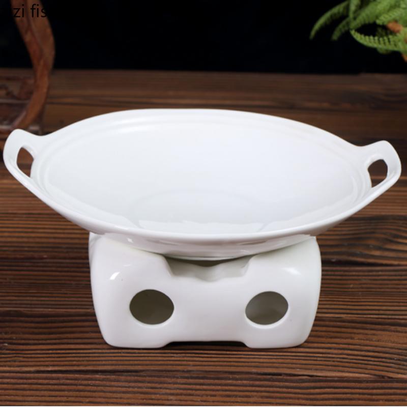 Baza czajnika z czystej białej ceramiki, kuchenka do herbaty, podgrzewacz na alkohol, kuchenka na świece, podstawa grzewcza, piec do podtrzymywania ciepła, podkładki pod czajnik, podgrzewacz do herbaty