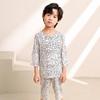 Summer Ice-Feel Kids' Pajama Set: Three-Quarter Sleeve Jacquard for Boys & Girls