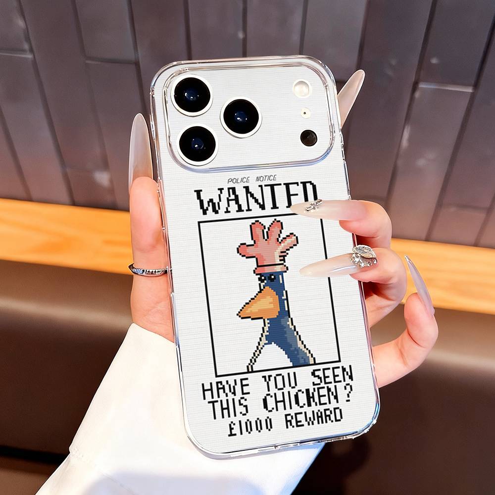 

W-WallaceS Feathers McGraw Phone Case For iPhone 7,17,16,15,14,13,12,11 Pro,Max,Plus,XR,Mini,E Clear Full-coverage Soft Cover iPhone13