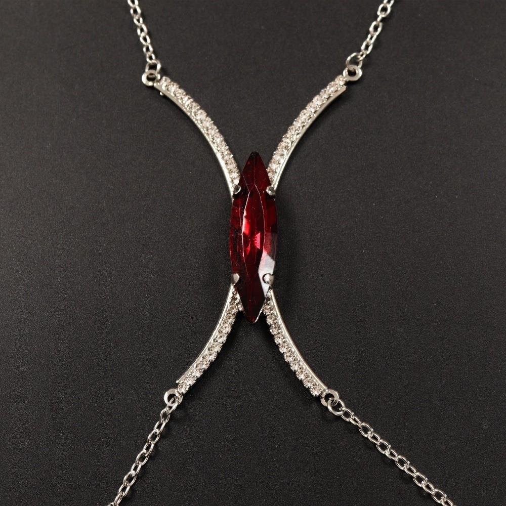 Demon Eye Chest Support Body Chain Rhinestone Breast Chain Hip Hop Bra Chest Chain Girls