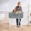 Foldable Dog Bathtub Elevated Grey Shower Station for Small & Medium Pets