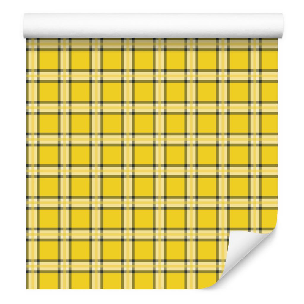 Yellow checkered wallpaper, yellow background for living room and bedroom 50x1000