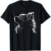 Pomeranian Silhouette Grafik für Herren Damen T-Shirt