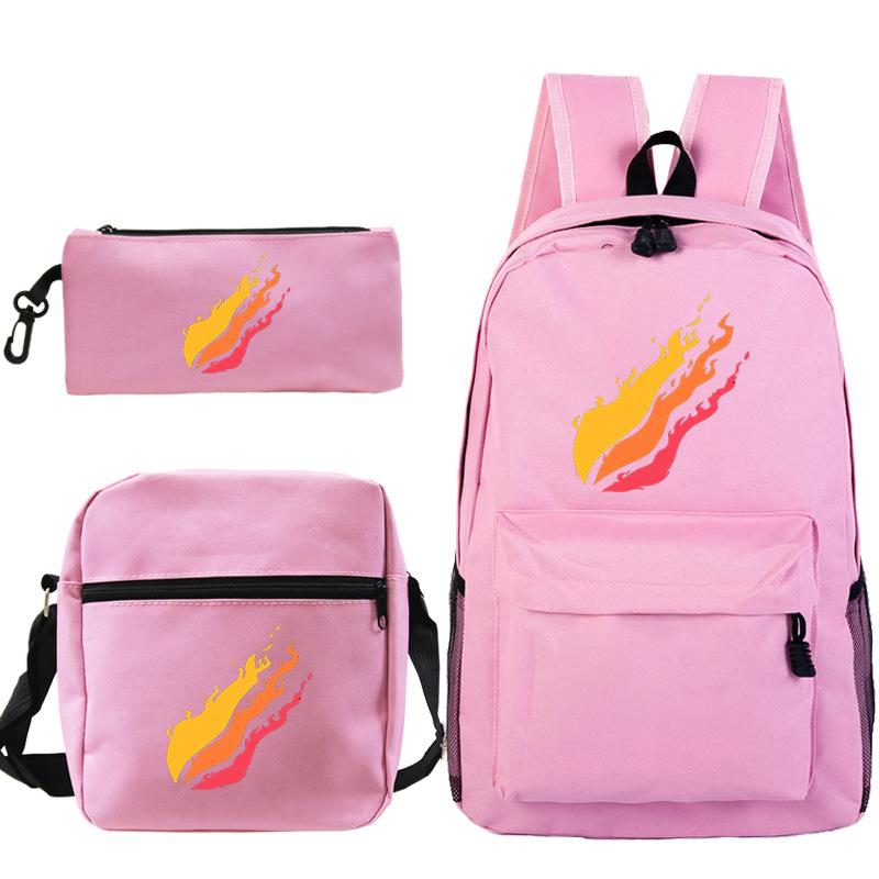 Backpack Casual Student Schoolbag Small Shoulder Bag Pencil Bag Three-piece Set