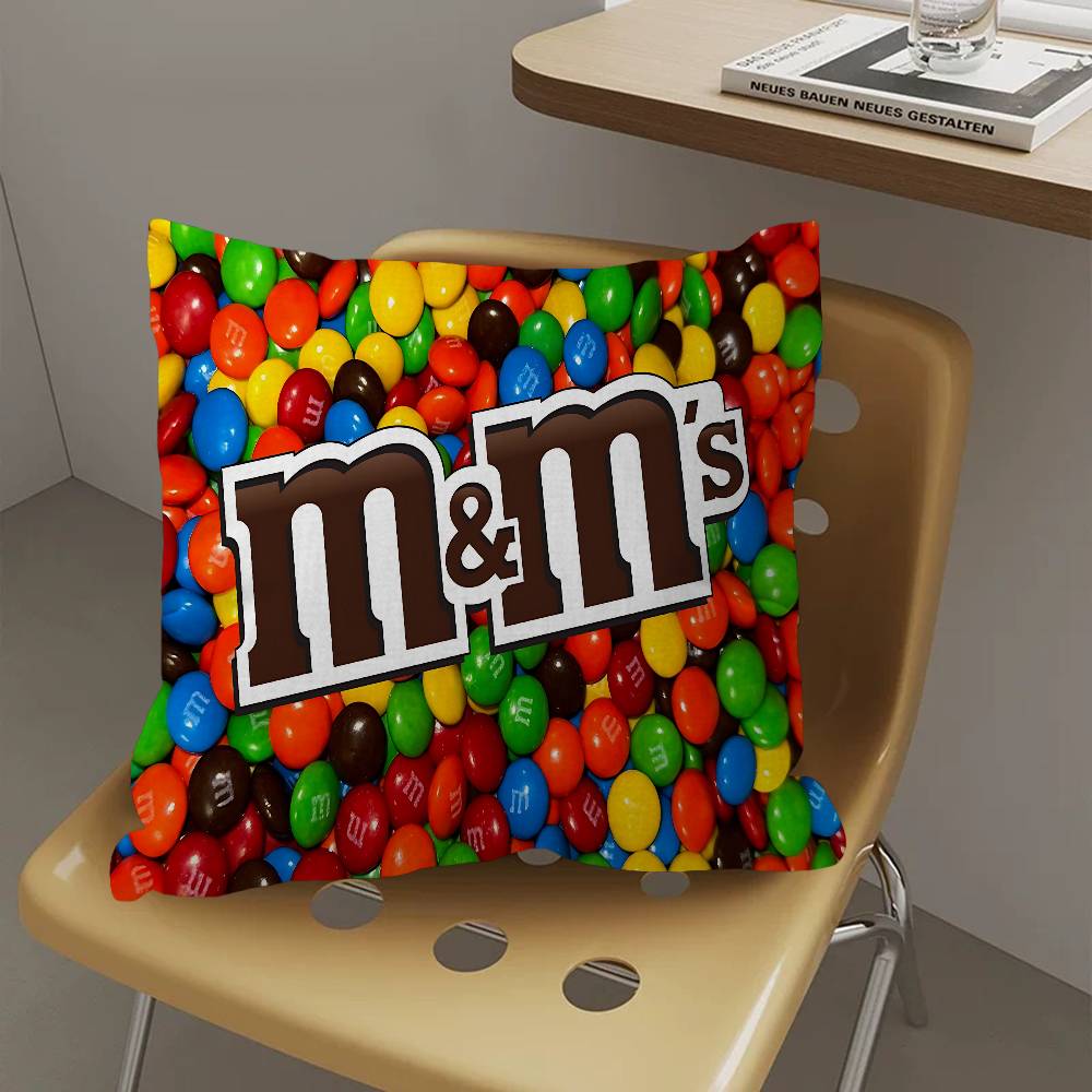 M-Ms C-Chocolate Pillow Cover Design Cushion Cover Decor Holiday Decorati